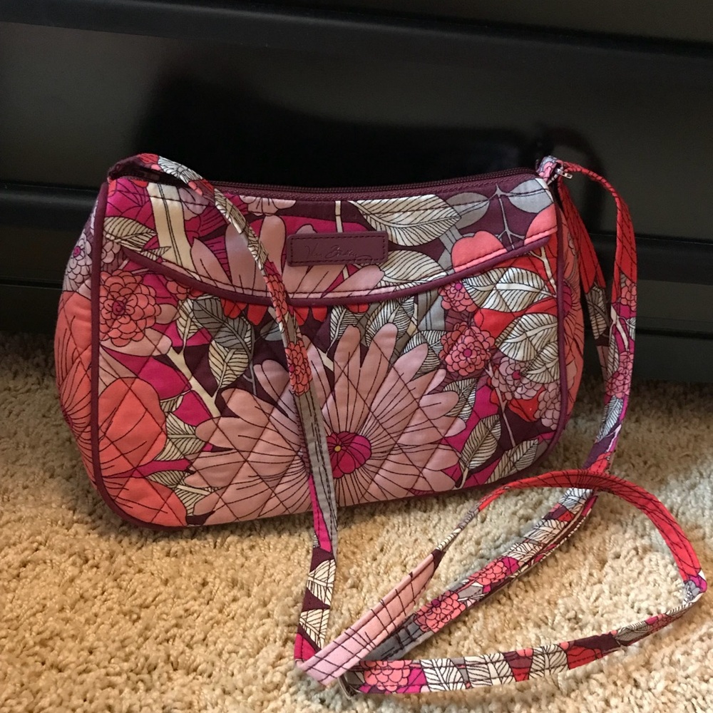 Vera Bradley little crossbody in bohemian blooms